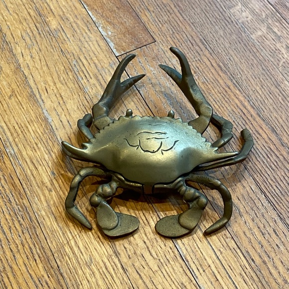 Vintage Brass Crab Trinket Box or Ashtray - Picture 3 of 10